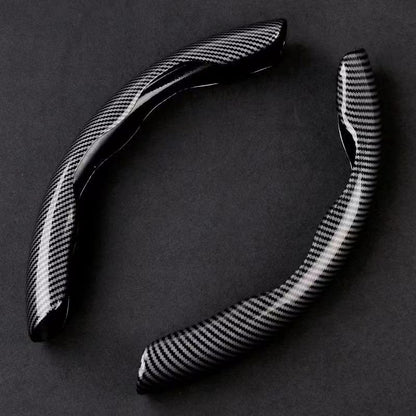 Upgrade Your Driving Experience With A Non-Slip Carbon Fiber Steering Wheel Cover!