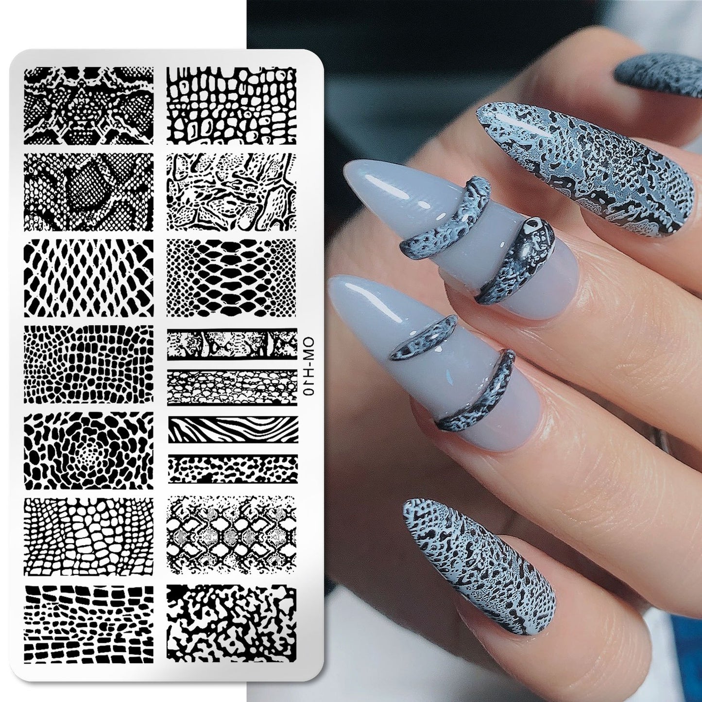 Professional Nail Transfer Tool with Nail Enhancement Templates - Odorless DIY Manicure & Pedicure System for Salon & Use, Temporary/Permanent Nail Stamping Press Plate