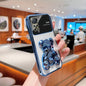 For Redmi Note 11/Note 11S/Note 11 Pro 4G/Note 11 Pro 5G And Note 11 Pro+ 5G (India) 's Fashion Electroplated Shockproof Stereoscopic Fashionable Large Window Stereoscopic Bear Stand Phone Case