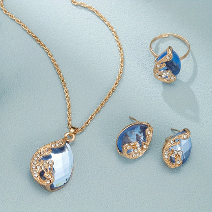 5pcs/set Women's Watch Quicksand Oval Pointer Quartz Watch Analog PU Leather Wrist Watch & Jewelry Set, Gift For Mom Her