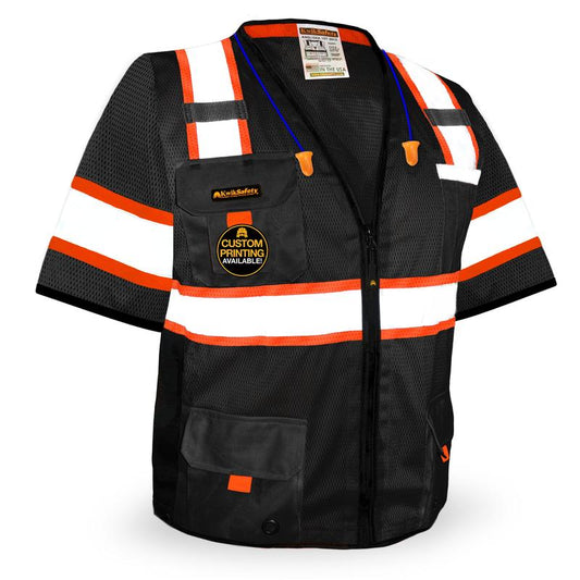 Kwiksafety UNDERBOSS Safety Vest (11 POCKETS) Premium ANSI Class Unrated Menswear Construction Industrial Work Gear - Model No.: KS3301UBS