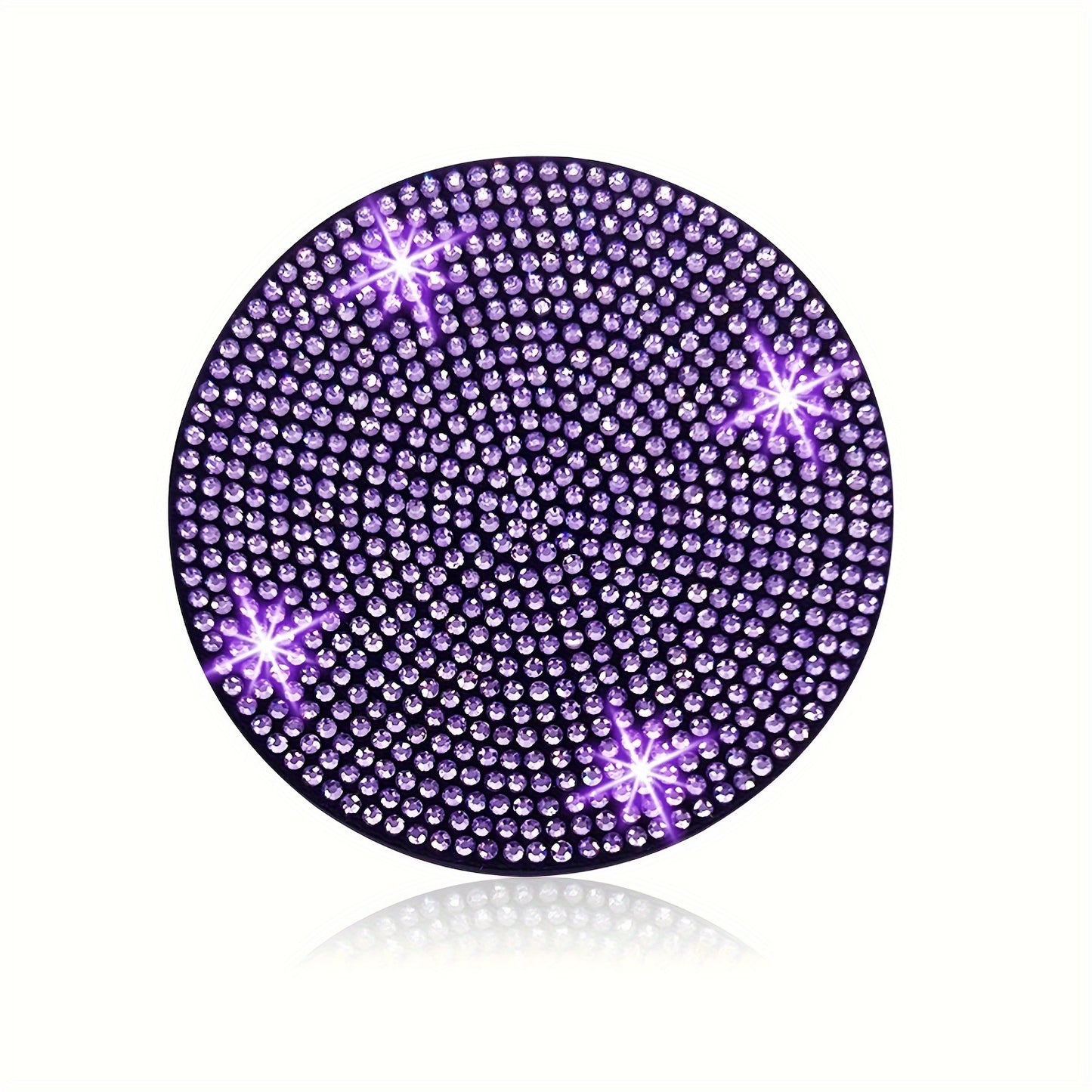 1pc Bling Car Cup Holder Coaster, 2.75 Inch Anti-Slip Shockproof, Full Rhinestone Design, Universal Fit Most Cars