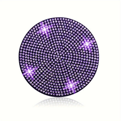 1pc Bling Car Cup Holder Coaster, 2.75 Inch Anti-Slip Shockproof, Full Rhinestone Design, Universal Fit Most Cars