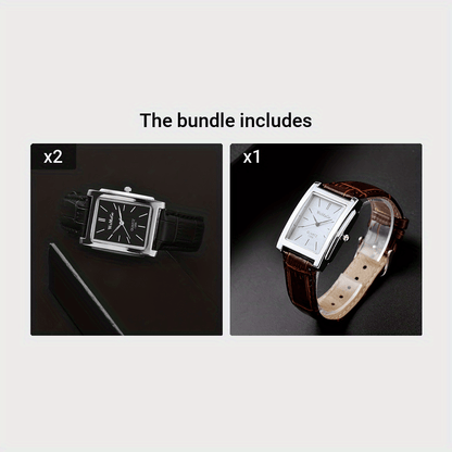 Men's Fashion Square Strap Watch Holiday Gift