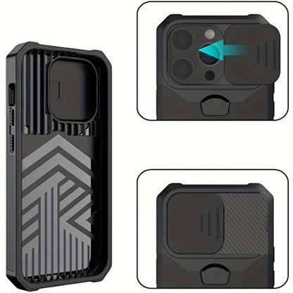 Heavy-Duty Shockproof Phone Case with a Metal Stand And Card Slot, Compatible with for iphone 17 Pro Max, 16 Pro Max, 15 Pro Max, And 14 Pro Max.