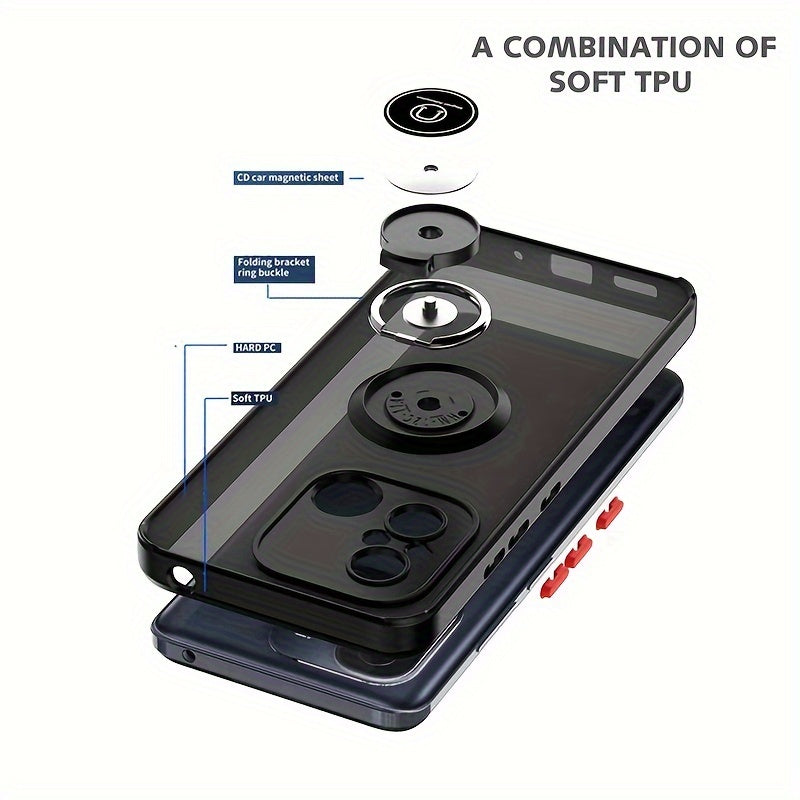 Shockproof Case For Xiaomi For Redmi 13C 12C 12 4G 12 5G Back Phone Case Cover With Car Holder