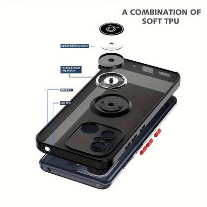 Shockproof Case For Xiaomi For Redmi 13C 12C 12 4G 12 5G Back Phone Case Cover With Car Holder