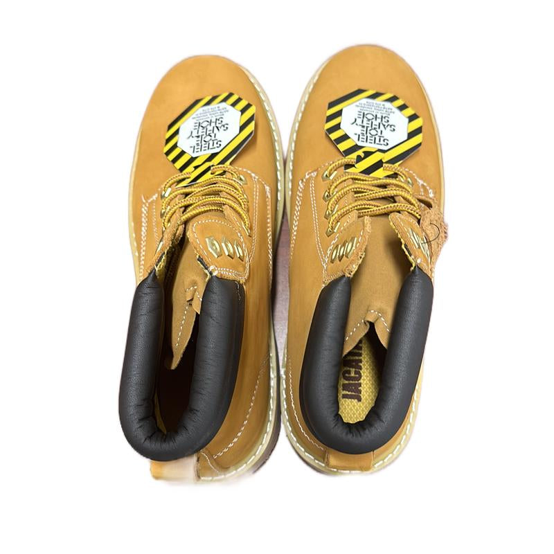 8605 Men’S Steel Toe Work Boots Non Slip Rubber Water Resistant Construction